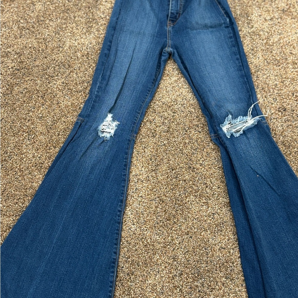 Stylish Blue Flared Jeans
